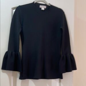 Rachel Parcell Black Ruffled Bell Sleeve Blouse. Very elegant . Never worn